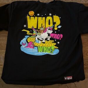 WWE Black Who Who Who Official Tshirt size XXL